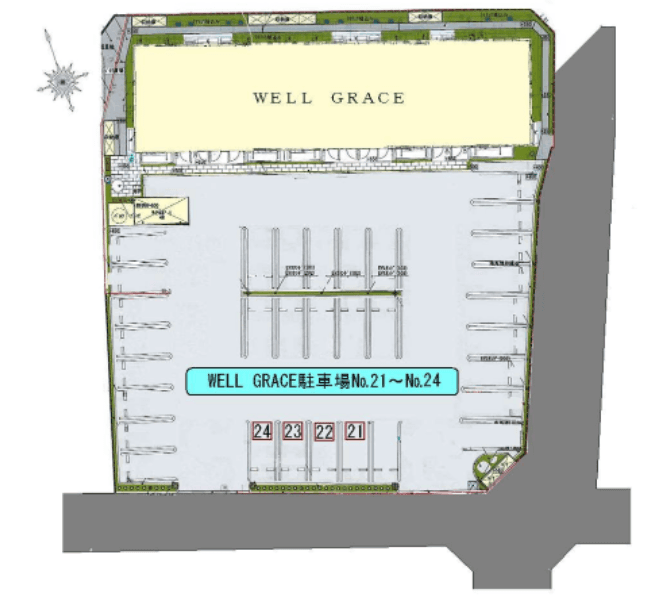 Ｗｅｌｌ　Ｇｒａｃｅ(ｳｪﾙｸﾞﾚｰｽ)駐車場の駐車配置図