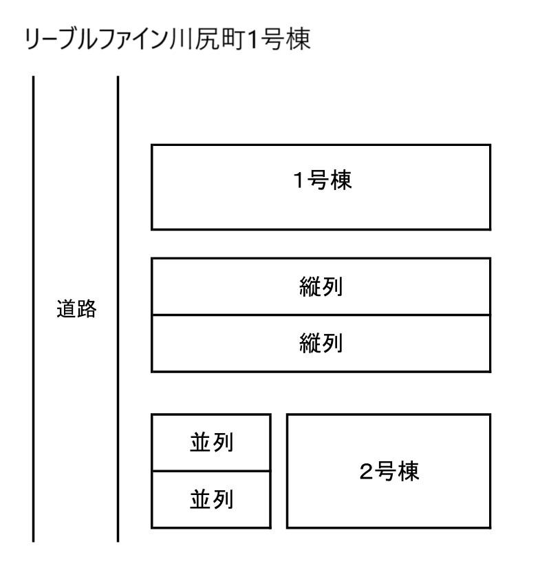 リーブルファイン川尻町１号棟の駐車配置図
