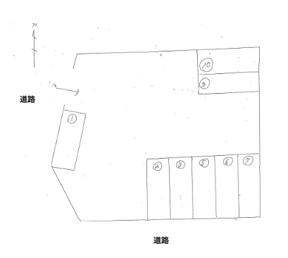 細井駐車場の駐車配置図