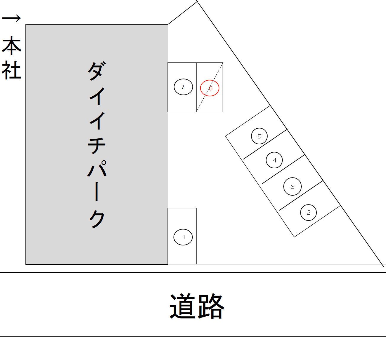 月極ダイイチパーク馬借の駐車配置図