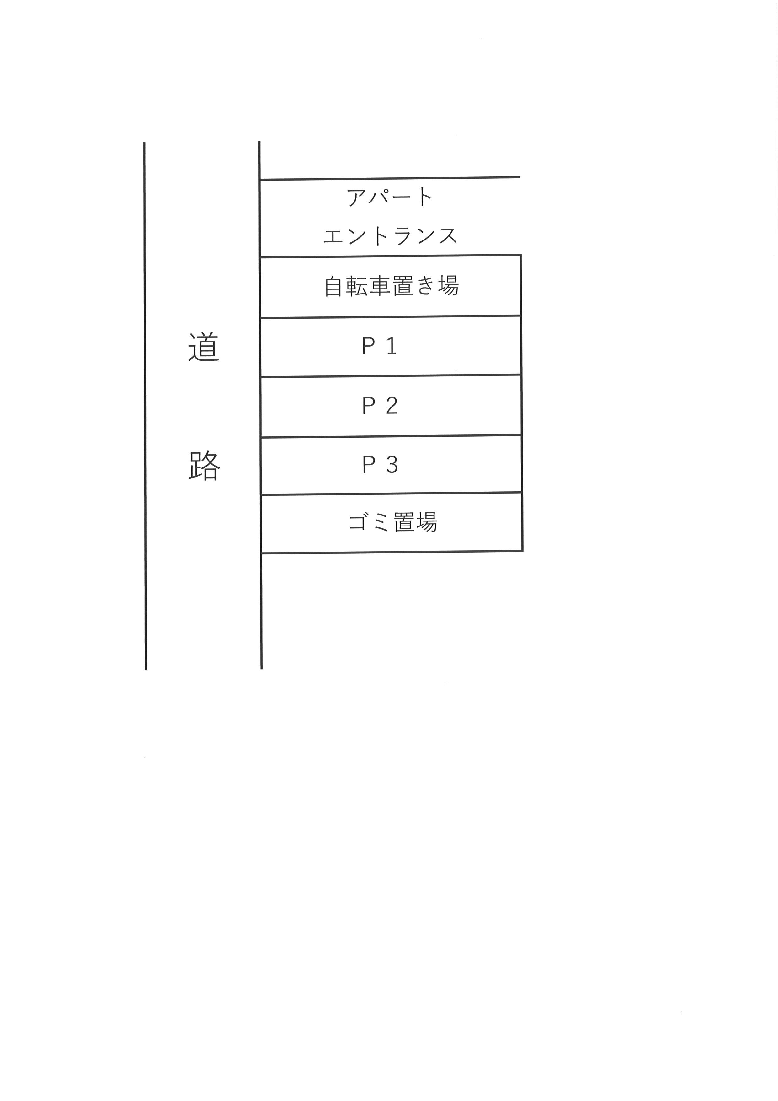 ルレーブＭＡＴＳＵＥＤＡ駐車場の駐車配置図