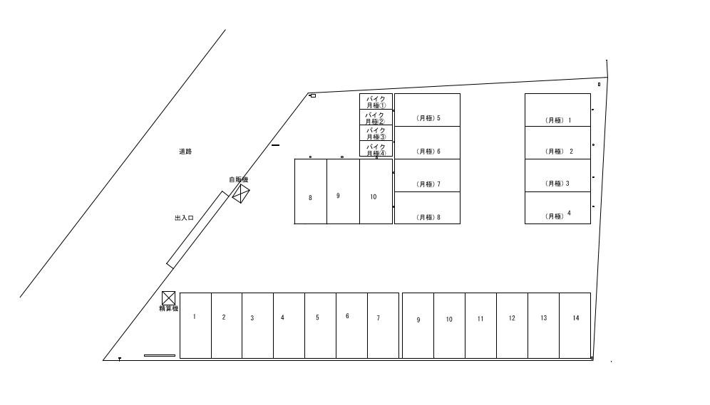 座間市ひばりが丘第1の駐車配置図
