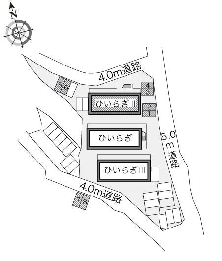 ひいらぎⅡ(15509)の駐車配置図