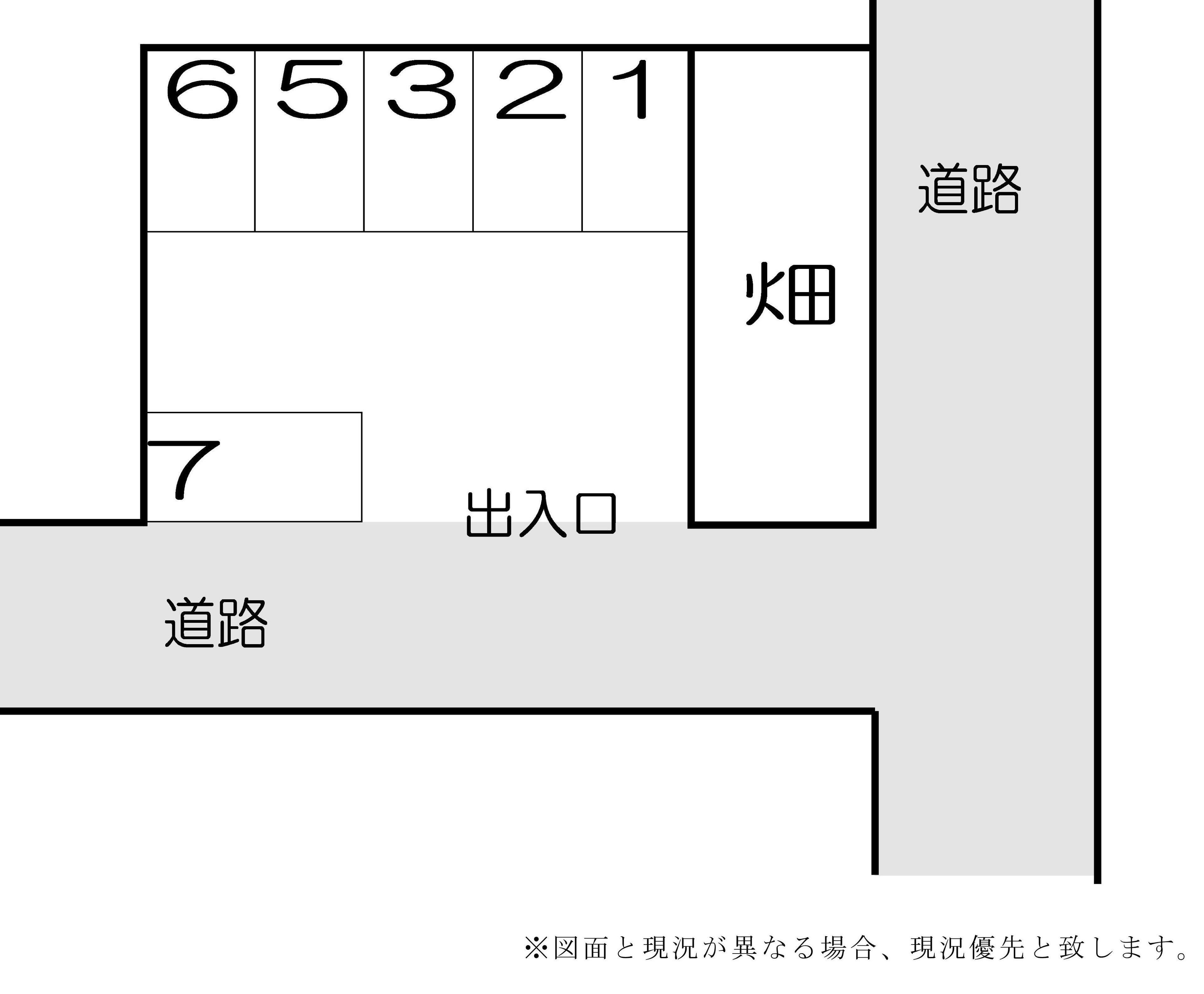 瀬尾第五駐車場の駐車配置図