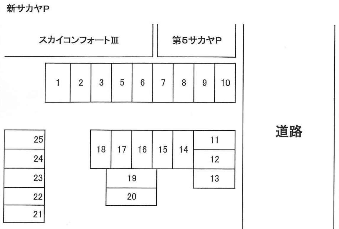 新サカヤＰの駐車配置図