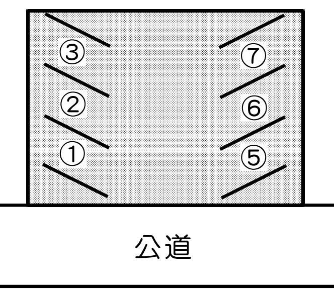 上青木駐車場の駐車配置図