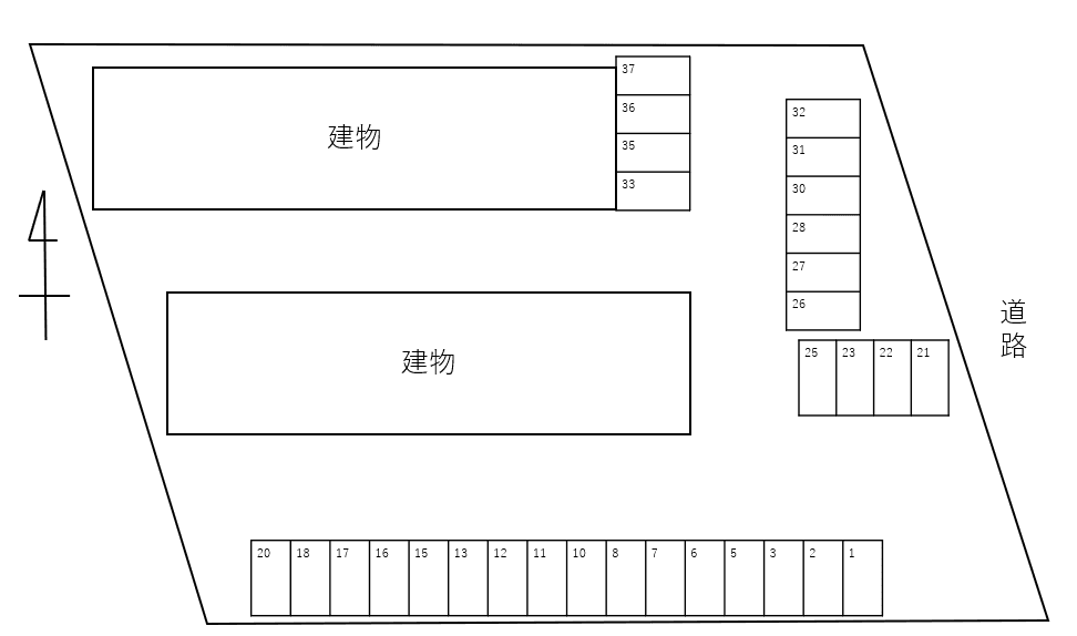 ＣＩＴＹ　ＰＡＬ　Ａの駐車配置図
