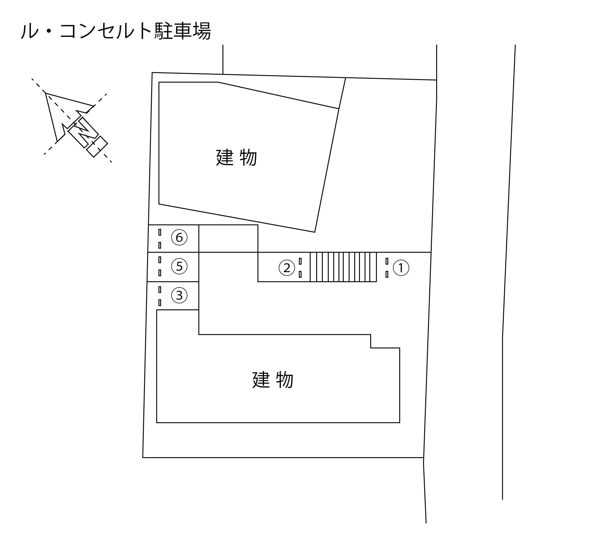 ル・コンセルト駐車場の駐車配置図