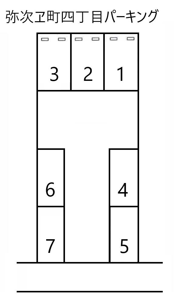 弥次ヱ町四丁目パーキングの駐車配置図