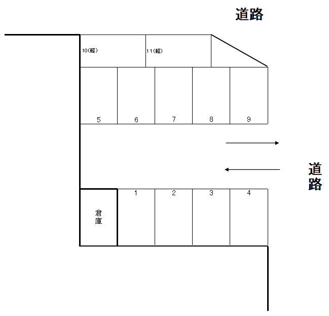 八島２丁目駐車場の駐車配置図