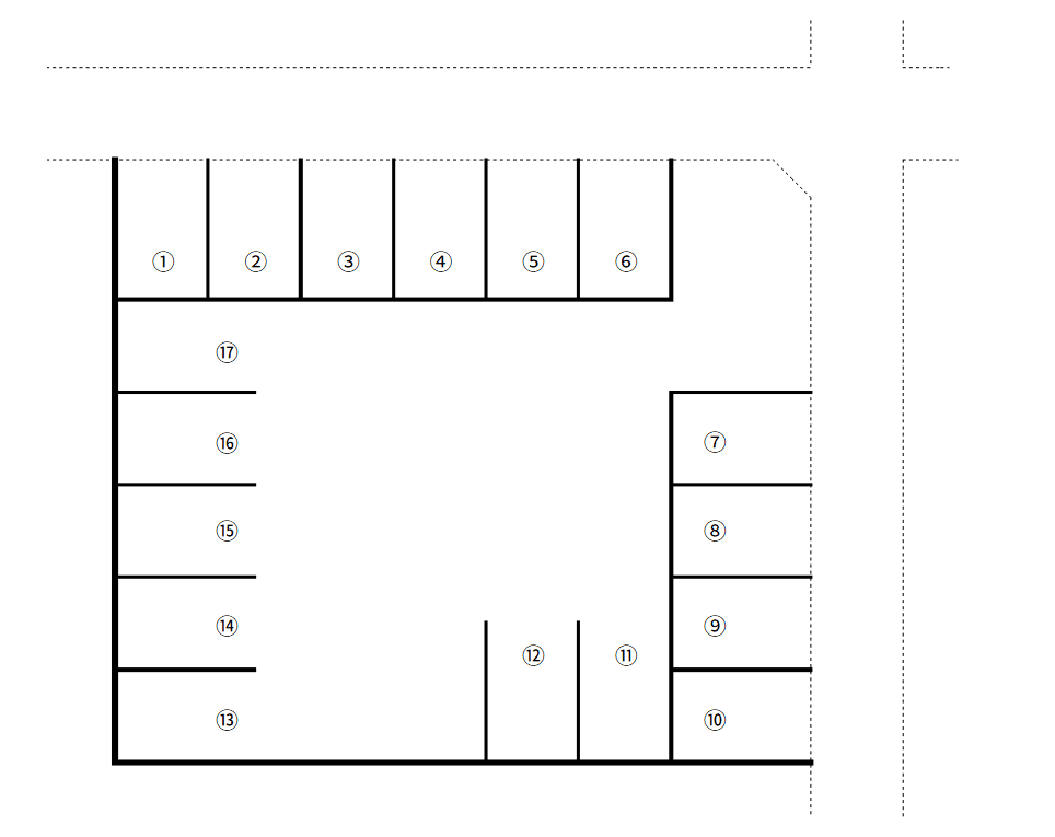 宮里駐車場の駐車配置図