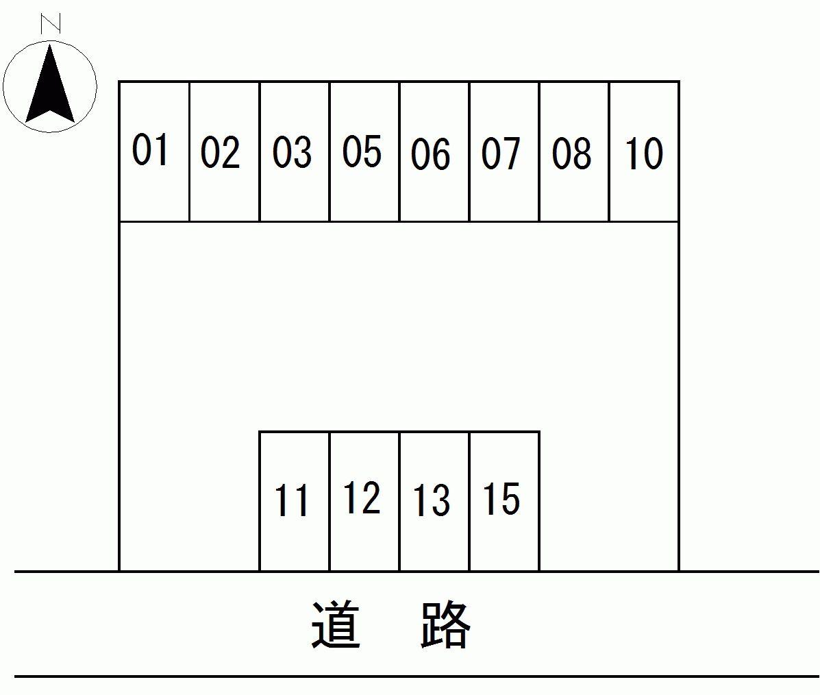 YT駐車場の駐車配置図