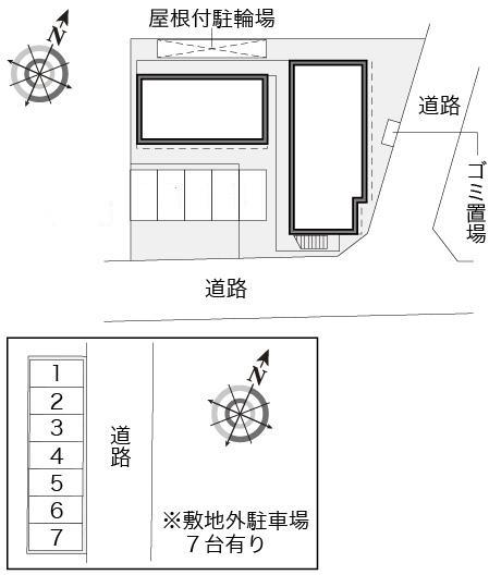 さくら(21525)　敷地外駐車場の駐車配置図
