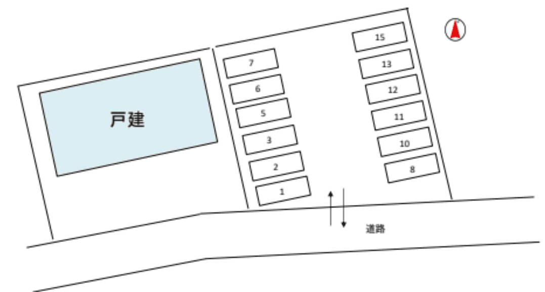 荒井2丁目パーキングの駐車配置図