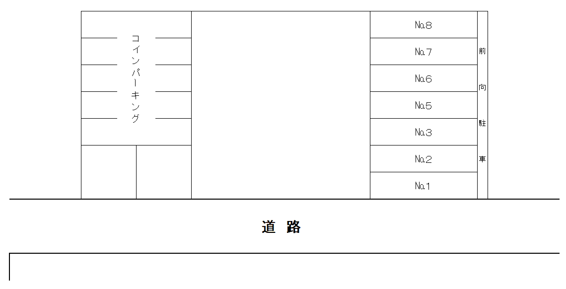 中央４丁目駐車場の駐車配置図