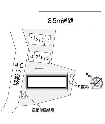 ブルースカイⅡ(27345)の駐車配置図