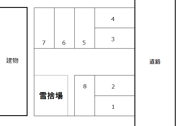 駅前２丁目櫻駐車場の駐車配置図