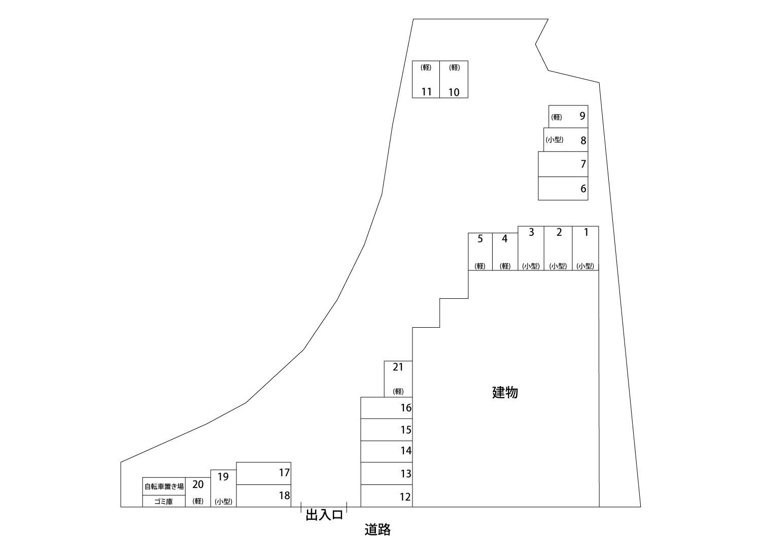 ｼﾆﾌｨｴ飯塚西町の駐車配置図