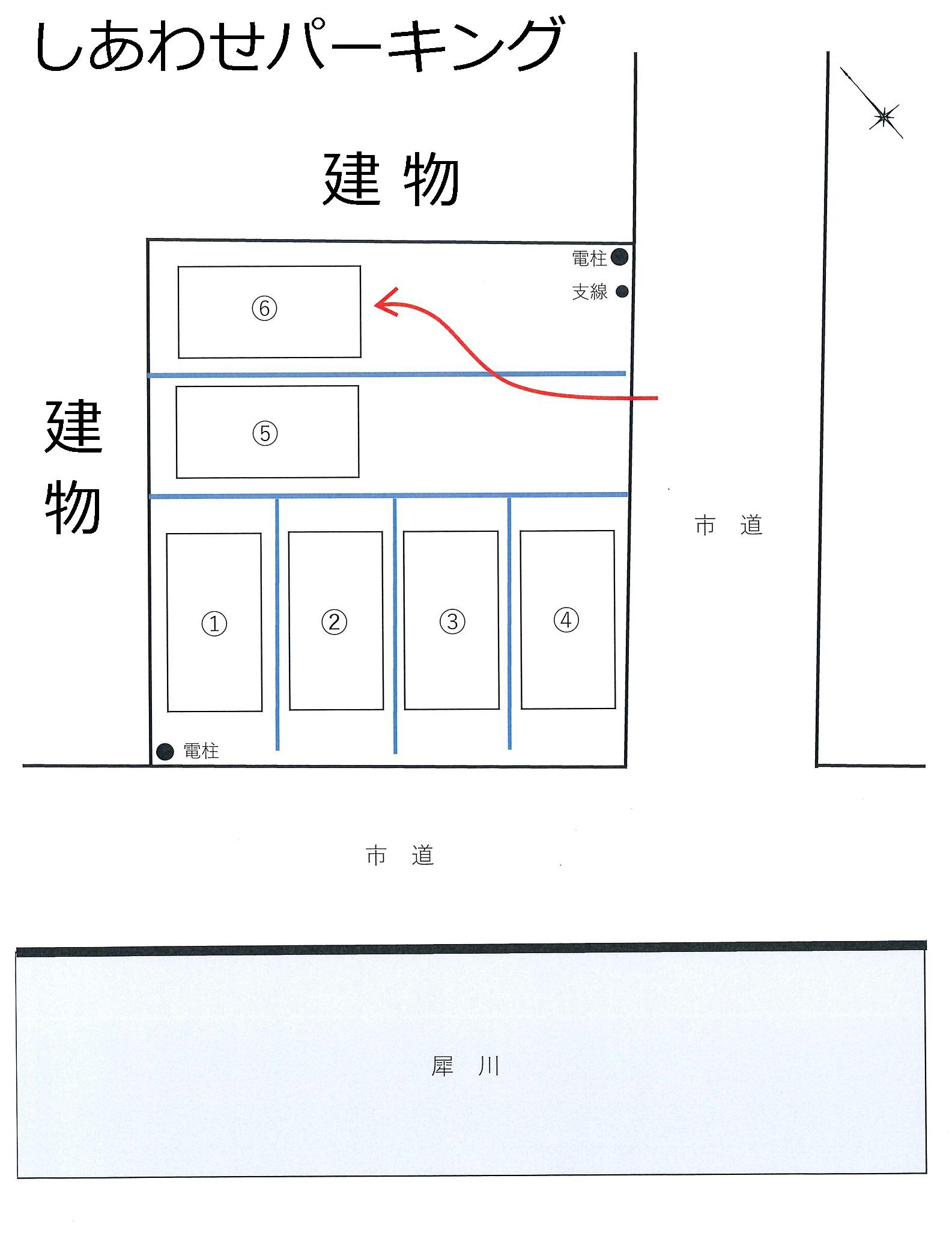 しあわせパーキングの駐車配置図