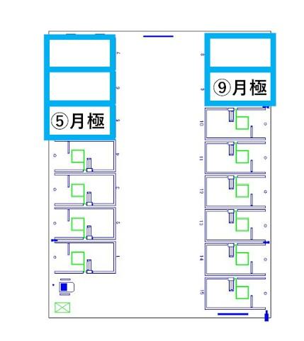 川西通第１の駐車配置図