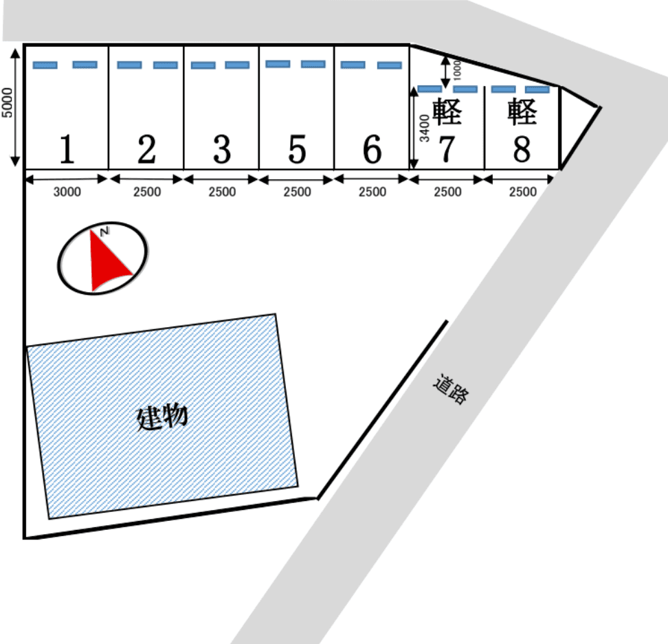 高倉１丁目駐車場の駐車配置図