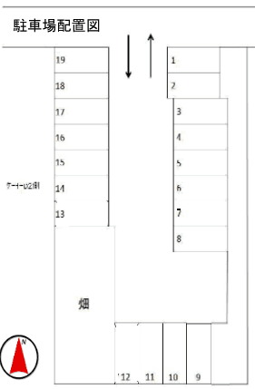 すえひろパーク新堀新田の駐車配置図