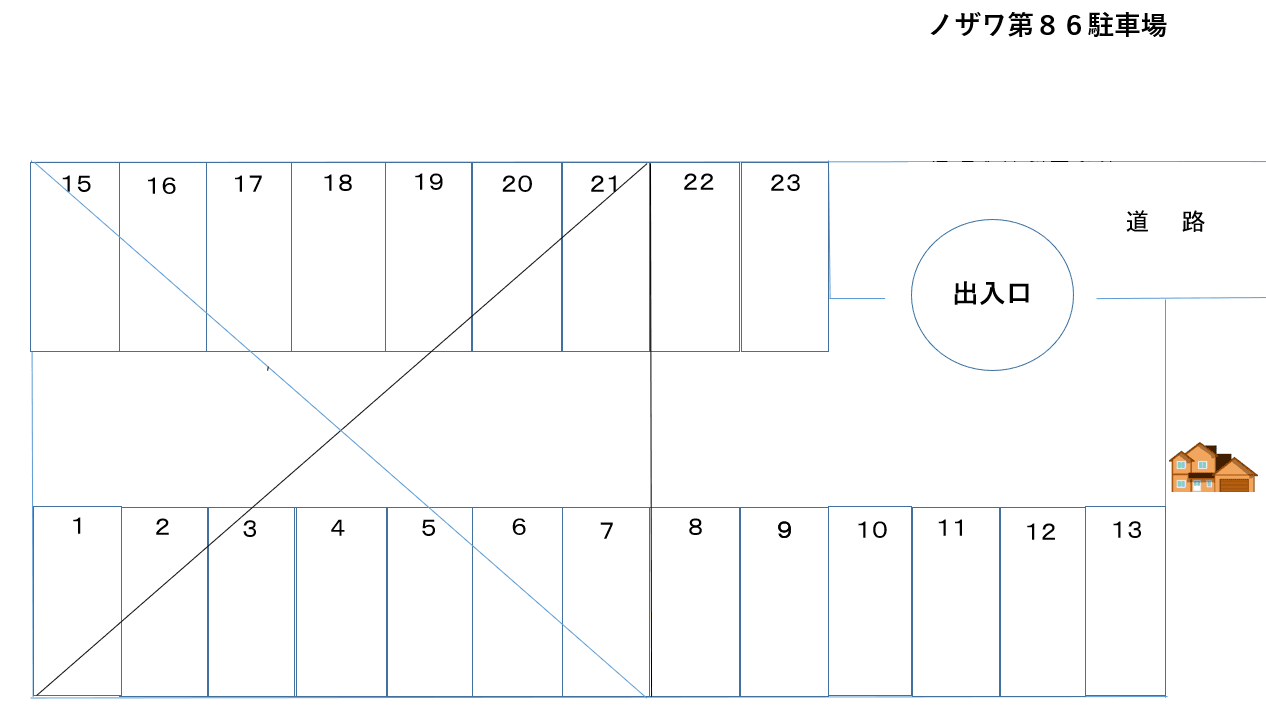 ノザワ第８６駐車場の駐車配置図