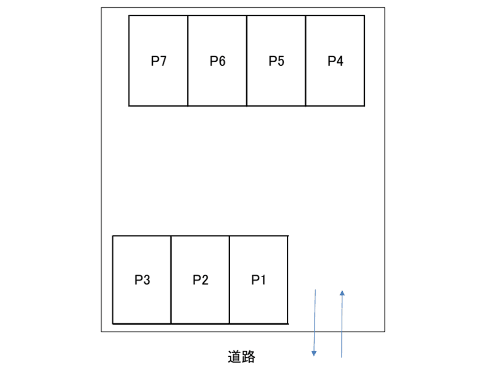 南光台1丁目パーキングの駐車配置図