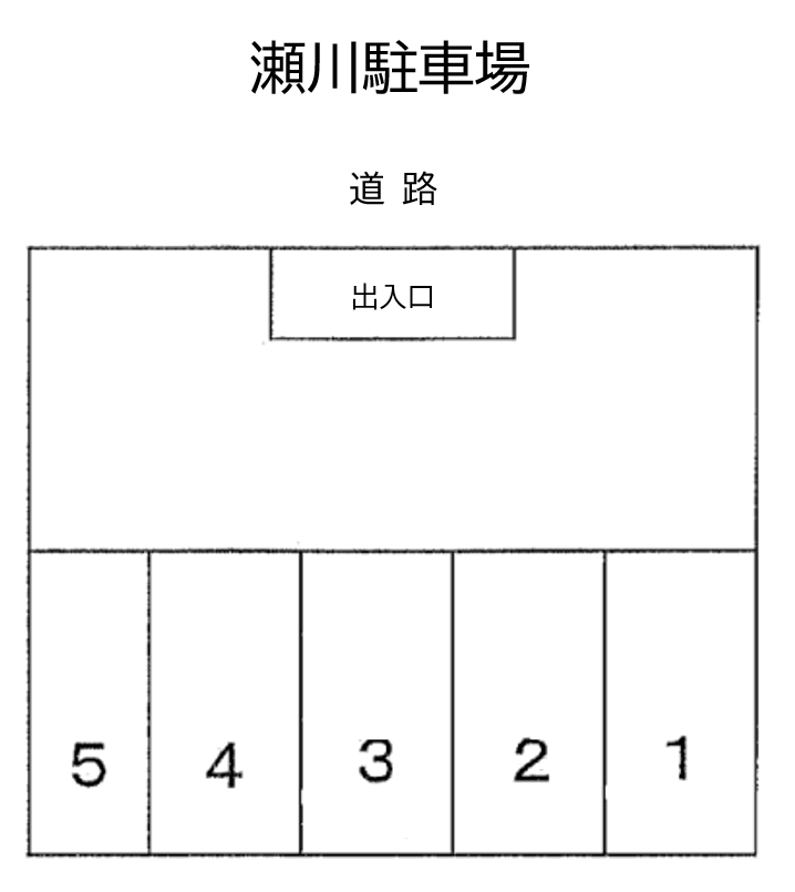 瀬川駐車場の駐車配置図