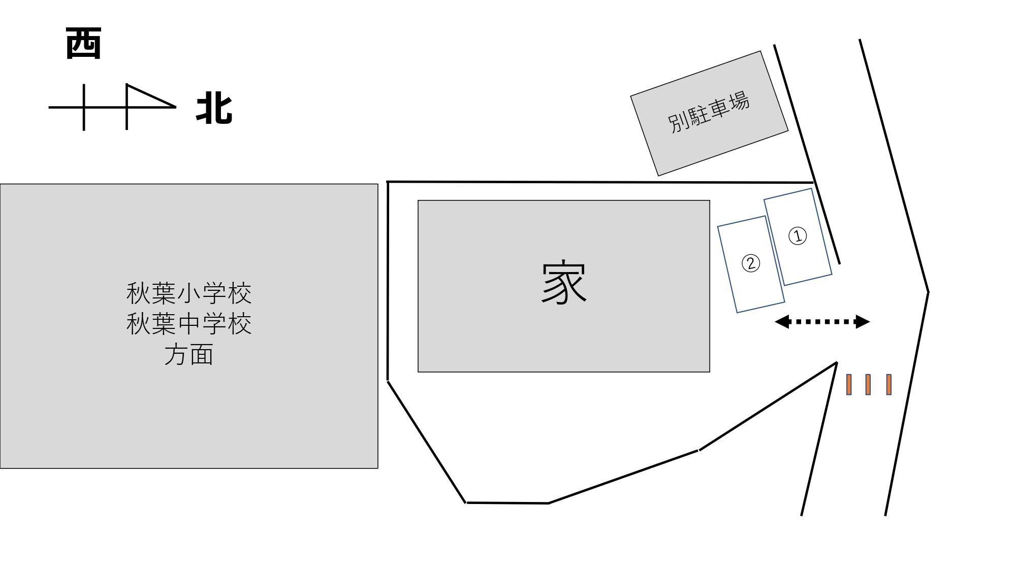 秋葉町MC第二駐車場の駐車配置図