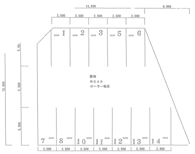 梅坪６丁目駐車場の駐車配置図