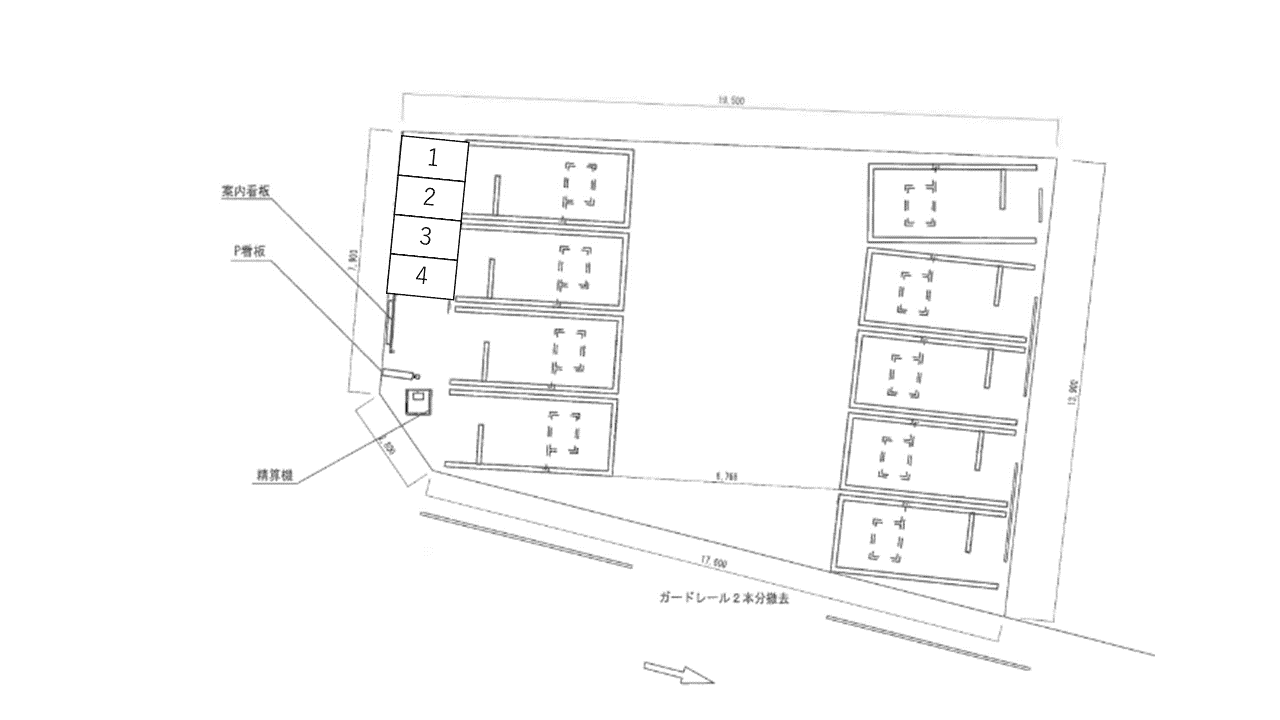 PARKMAXバイク東伊興第４の駐車配置図