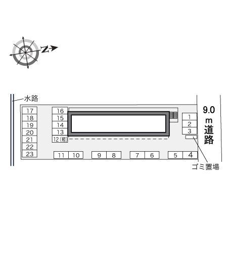 南四日市(34553)の駐車配置図