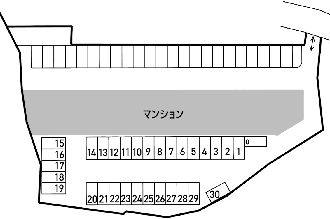 共西町7丁目56駐車場の駐車配置図
