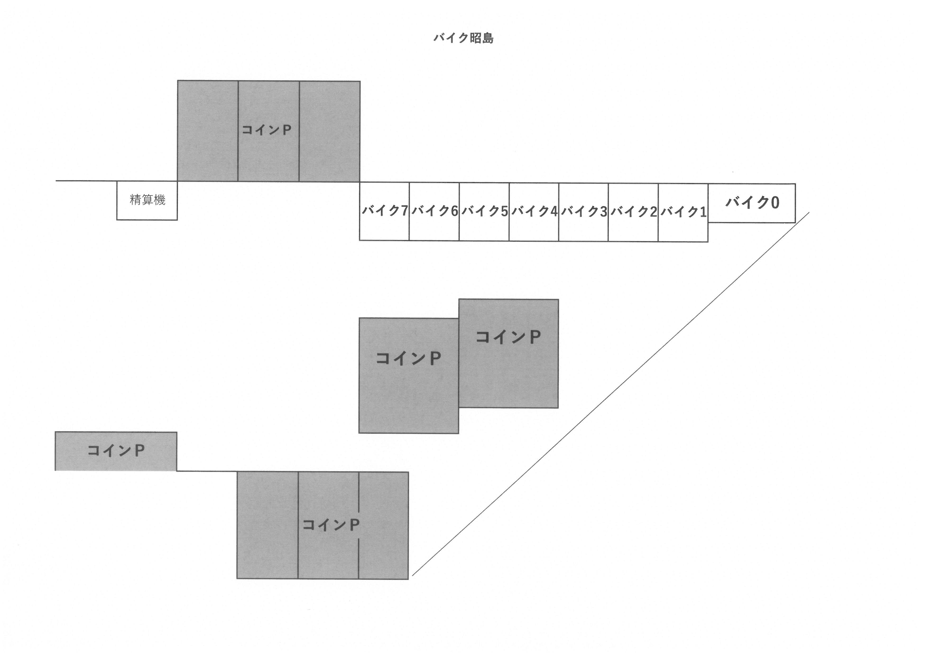 PARKMAX　バイク昭島第3の駐車配置図