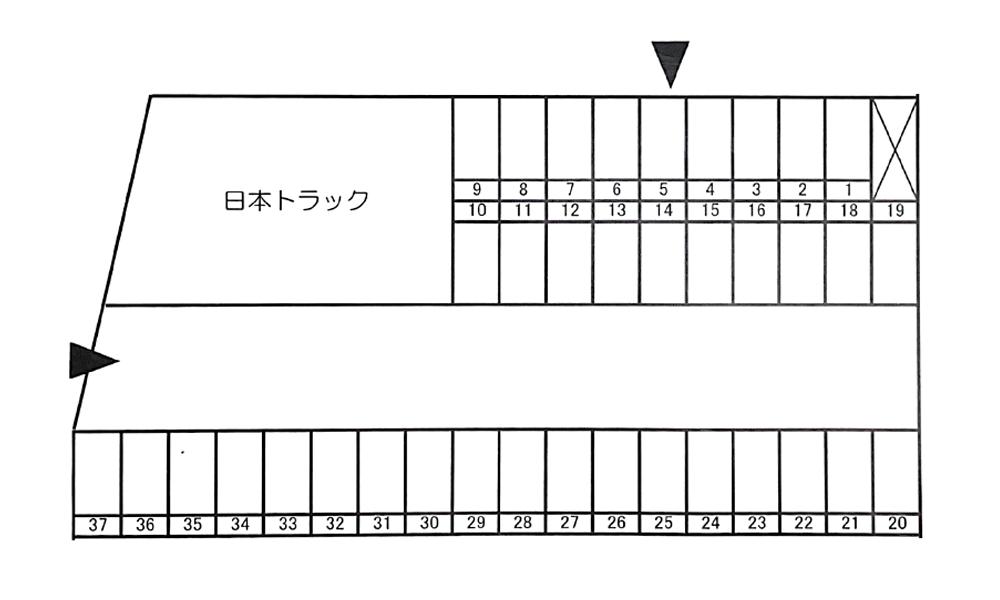 柴田柳橋５－１３Ｐの駐車配置図