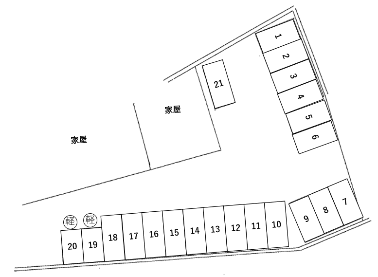 駒木5480251駐車場の駐車配置図