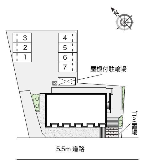東町(52941)の駐車配置図