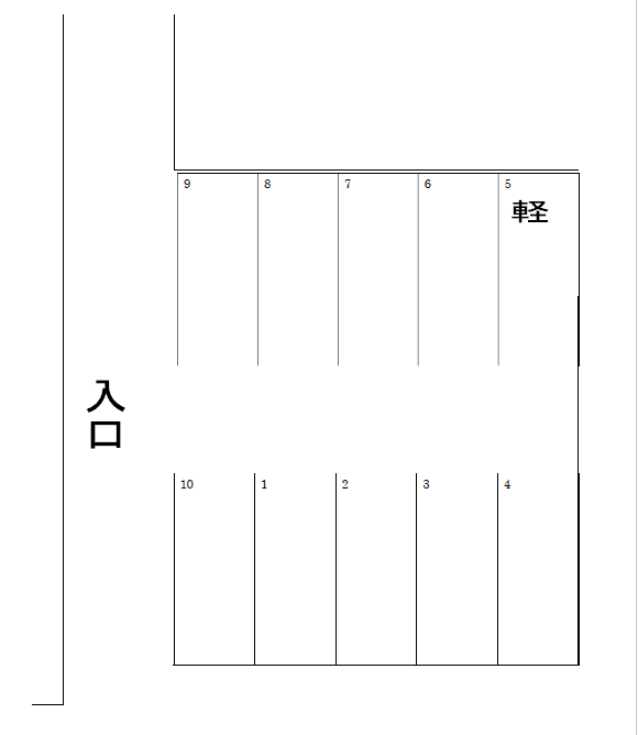 棚原良雄様駐車場の駐車配置図