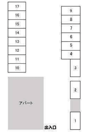 FOSTER　COURT駐車場の駐車配置図