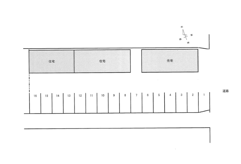 幸4丁目駐車場の駐車配置図