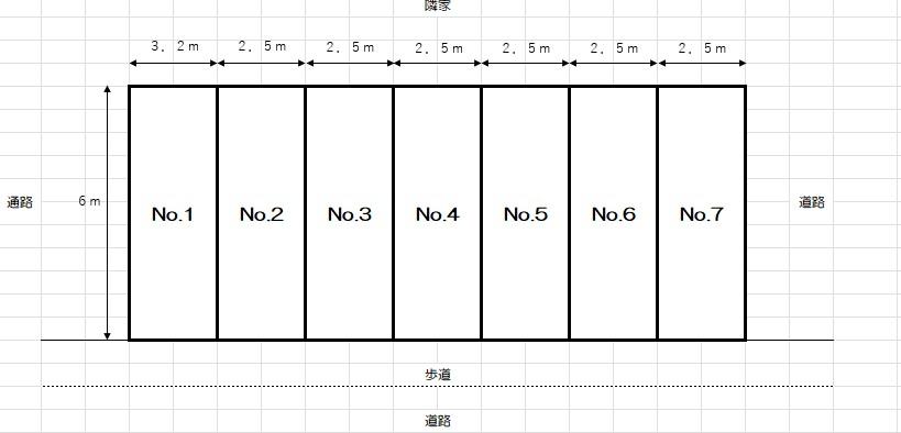 P-173駐車場（田中）の駐車配置図
