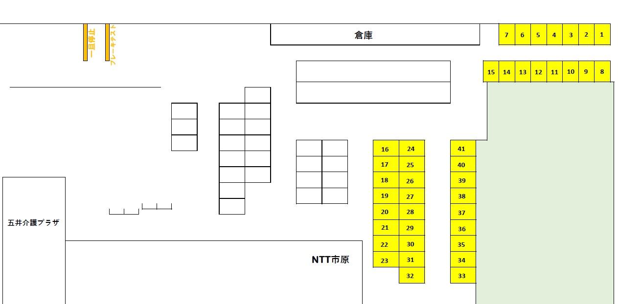 市原ﾋﾞﾙ駐車場の駐車配置図