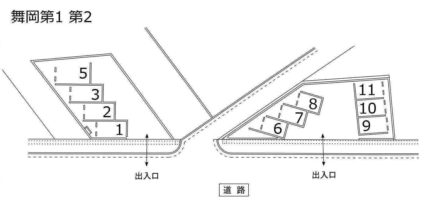 【TD】舞岡第1・2駐車場の駐車配置図
