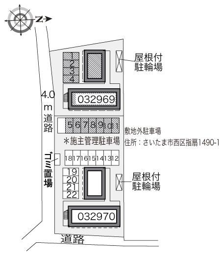 サンパーク　３０番(32969)の駐車配置図