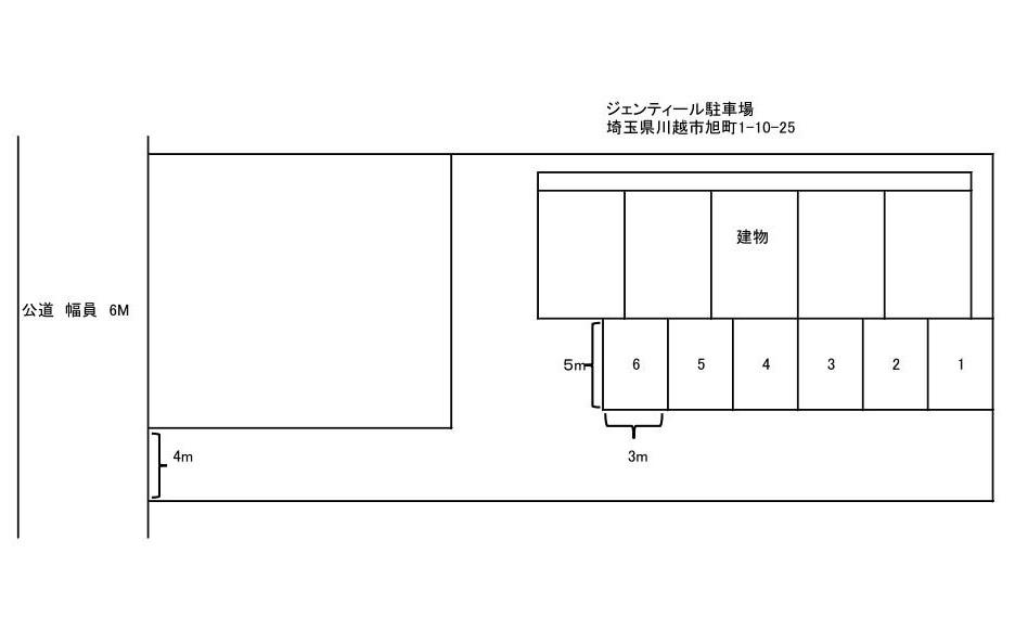 ジェンティール駐車場の駐車配置図