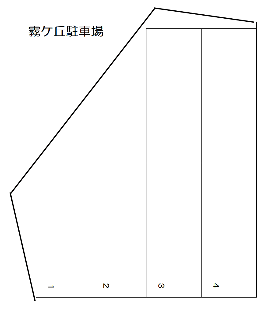 霧ケ丘駐車場の駐車配置図
