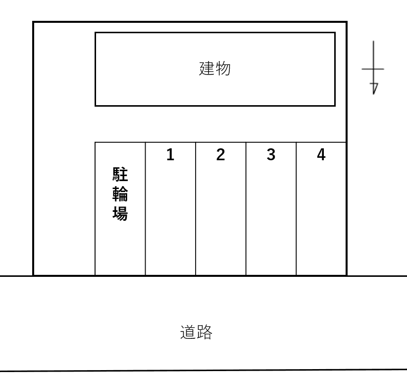 NYハイツⅡの駐車配置図