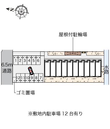 メゾン野津６(46349)の駐車配置図