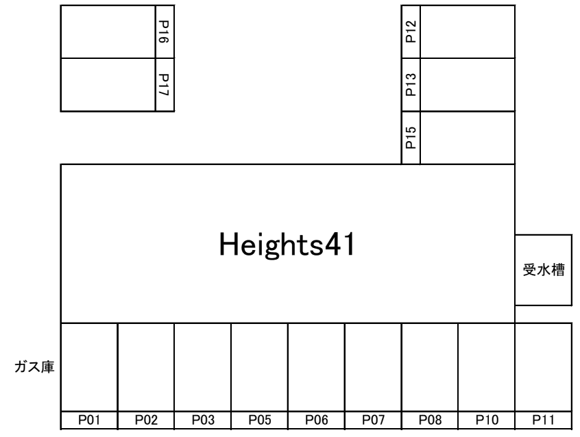 Heights41の駐車配置図
